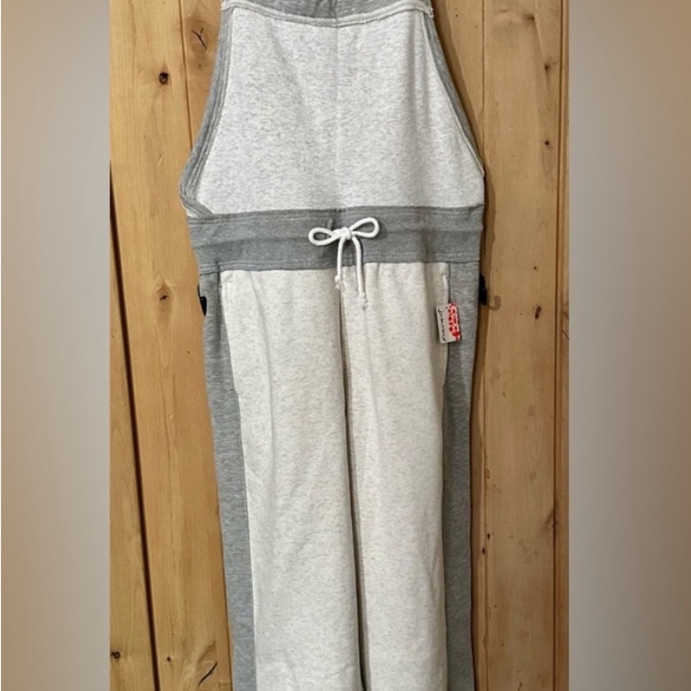 Gray and White Jumpsuit